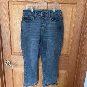 Judy blue High-Rise Button-Fly Women’s Jeans — Charcoal Gray